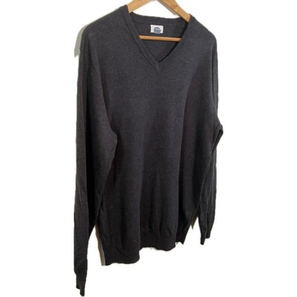 Men’s Dark Gray Old Navy V Neck Sweater Size Large - Picture 3 of 8